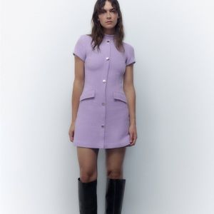 Zara textured mini dress